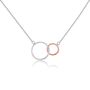 Kelso Sterling Silver And Rose Gold Plated Necklace, thumbnail 2 of 4