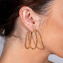 Large Hula Hoop Earrings In Gold Vermeil Plated, thumbnail 2 of 6