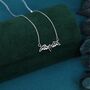 Black Cz Bat Necklace In Sterling Silver, thumbnail 1 of 11
