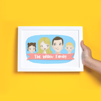 Personalised Family Print Portrait, 2 of 7