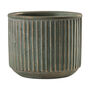 Green And Antiqued Gold Ceramic Planter, thumbnail 1 of 3