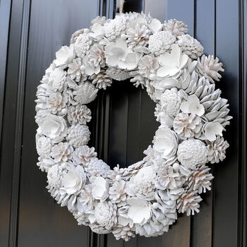 Frosted Flowers Luxury Indoor Wreath, 5 of 6