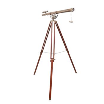 60 Inch Handcrafted Bronze Telescope With Tripod Stand, 4 of 9
