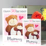 Personalised Mummy Bear Age Birthday Card, thumbnail 6 of 12