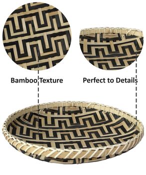 Bamboo Woven Basket Tray Snake, 8 of 8