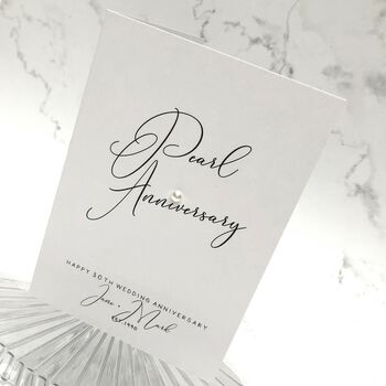 30th Pearl Jewel Personalised Anniversary Card, 9 of 9