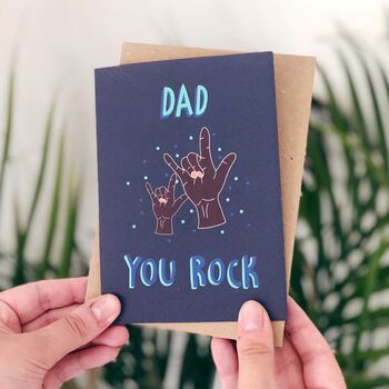 Father's Day Card 'Dad You Rock', 3 of 3