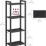 Four Tier Bookshelf Industrial Shelving Unit Bookcase, thumbnail 2 of 7