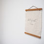 But First, Tea Personalised A4 Fabric Hanging, thumbnail 2 of 3