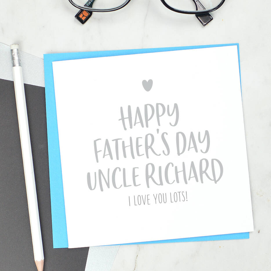 Uncle Father's Day Card By Pink and Turquoise