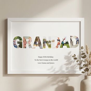 Grandad Gifts Photo Collage Print, 5 of 9
