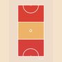 Netball Court Graphic Print In Team Colours, thumbnail 5 of 12