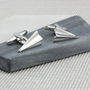 Personalised Paper Plane Cufflinks, thumbnail 4 of 9