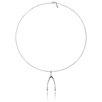 Silver Wishbone Pendant, 4 of 8