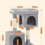 Cat Tree Playhouse Large Cat Perch Cave Scratching Post, thumbnail 10 of 12