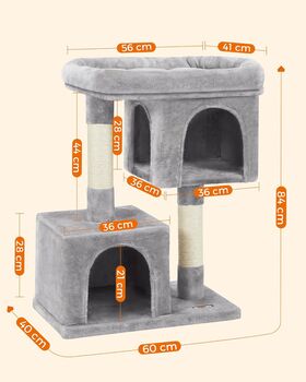 Cat Tree Playhouse Large Cat Perch Cave Scratching Post, 10 of 12