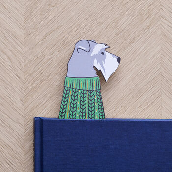 Schnauzer Dog Bookmark Personalised Option, 3 of 10