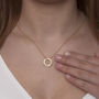 Gold Plated Or Sterling Silver Karma Necklace, thumbnail 2 of 6