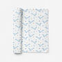 Luxury Blue Ocean Whale Organic Bamboo Muslin Swaddle, thumbnail 1 of 4