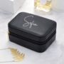 Personalised Black Leatherette Jewellery Box, thumbnail 1 of 3