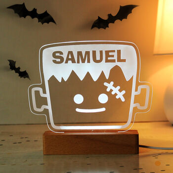 Personalised Frankenstein Wooden LED Light, 9 of 9