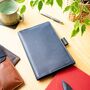 Personalised Premium Leather Refillable A5 Diary With Pen Holder, thumbnail 4 of 10