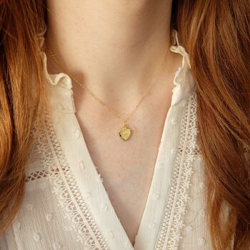 Vermeil Gold Plated Boho Heart Necklace, 2 of 4