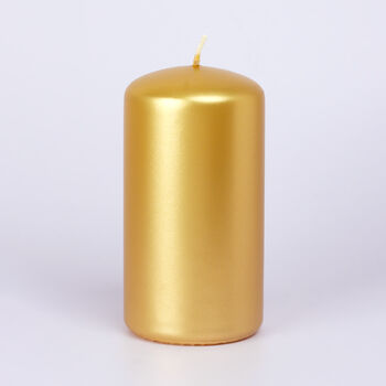 G Decor Grace Gold Metallic Shine Pillar Candles, 4 of 6