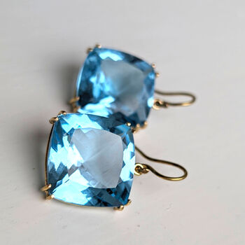 Big And Bold 18ct Topaz Earrings, 4 of 7
