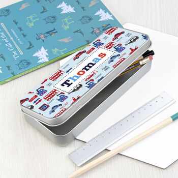Personalised Boy's Metal Pencil Case Tin, 6 of 9
