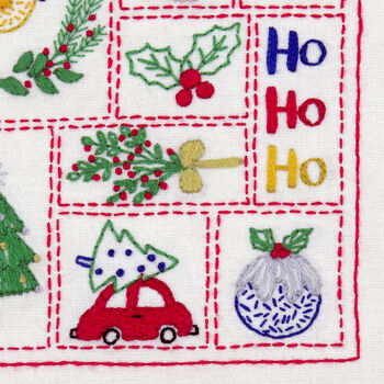 Christmas Advent Calendar Hand Embroidery Kit, 7 of 12