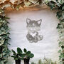 Cute Kitten Metal Wall Art For Garden, Gift Idea For Her, thumbnail 6 of 10