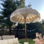 Cream And Gold Hand Painted Garden Parasol, thumbnail 4 of 5