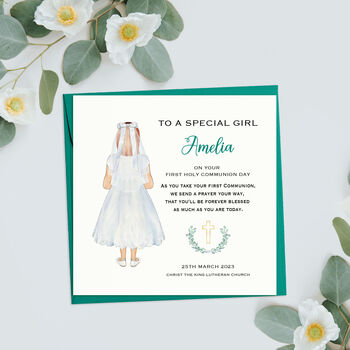 Special Girl First Holy Communion Card, 5 of 6