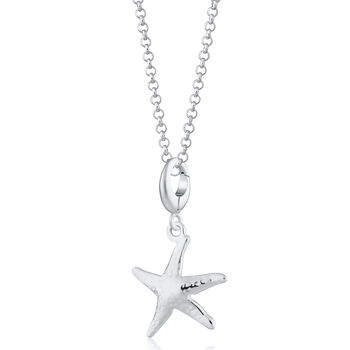 Starfish Charm Necklace, Sterling Silver Or Gold Plated, 3 of 9