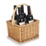 Personalised Wicker Picnic Bottle Carrier For Couples, thumbnail 4 of 8