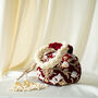 Meena Maroon Velvet Potli Bag, thumbnail 2 of 3