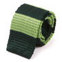 Light Green Duo Striped Silk Knitted Tie, thumbnail 1 of 3