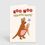 Roo Hoo Funny Kangaroo Pun New Roo Mate Mum Baby Card, thumbnail 2 of 2