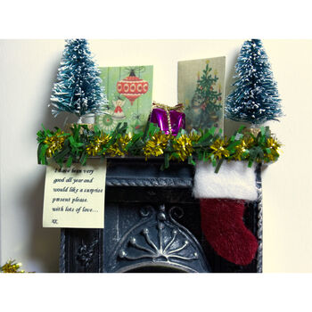 Miniature Fireplace 3D Christmas Card, 6 of 8