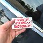 Currently Speeding Emotionally Funny Vinyl Car Sticker, thumbnail 7 of 10