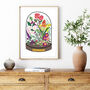 English Country Garden Bell Jar Print, thumbnail 3 of 5