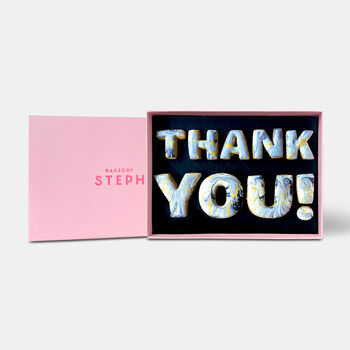 Thank You! Letterbox Message Cookies Grey Marble, 2 of 7
