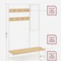 Coat Rack Stand With Shoe Storage Mirror Hooks Bench, thumbnail 11 of 12