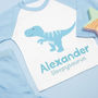 Personalised Dinosaur Blue / Pink Kids Pyjamas / Pjs, thumbnail 2 of 2