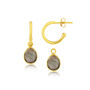 Manhattan Gold Plated And Labradorite Gemstone Earrings, thumbnail 3 of 4