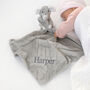 Personalised White Baby Gown And Elephant Comforter Set, thumbnail 4 of 11