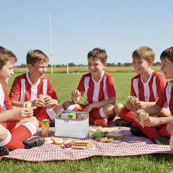 Personalised White Football Lunch Bag, 7 of 12