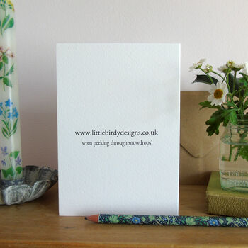 Wren And Snowdrops Greetings Card, 6 of 6