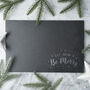 Eat, Drink And Be Merry Slate Cheeseboard In Gift Box, thumbnail 1 of 3